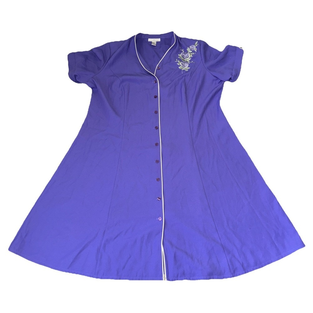 Allison Woods Dress Womens 30W Lavender Purple Fit & Flare Plus